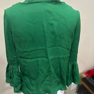Alice + Olivia Green Blouse with Zipper